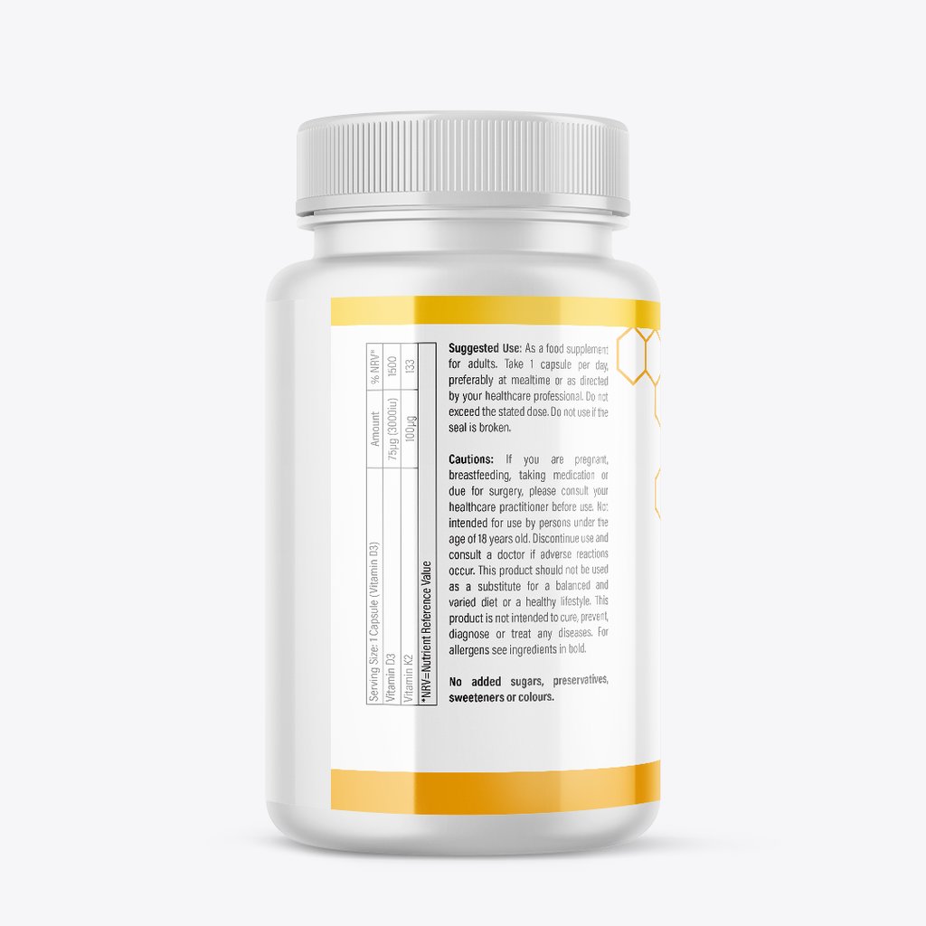 Vitamin D3 3000 IU + K2 MK-7 Supplement